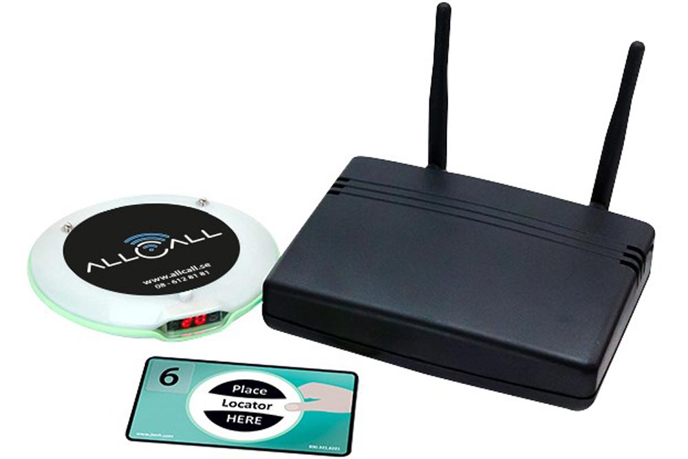 Produkten AllCall EasyVue Gästlokaliserare